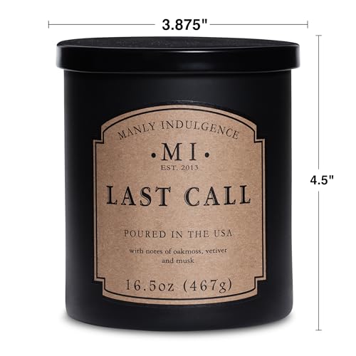 Manly Indulgence Last Call Scented Candles for Men, 16.5 oz Single Wick, Premium Soy Blend Wax, 60H Burn, Candles for Home Scented – Made in The USA - Image 4