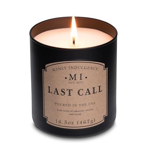Manly Indulgence Last Call Scented Candles for Men, 16.5 oz Single Wick, Premium Soy Blend Wax, 60H Burn, Candles for Home Scented – Made in The USA - Image 3