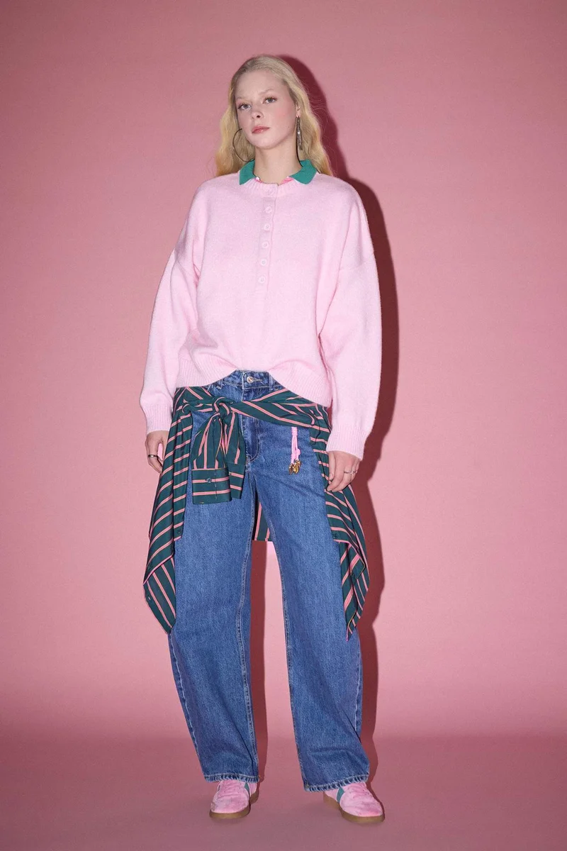 ديفاكتو Regular Fit Crew Neck Knitwear Pullover