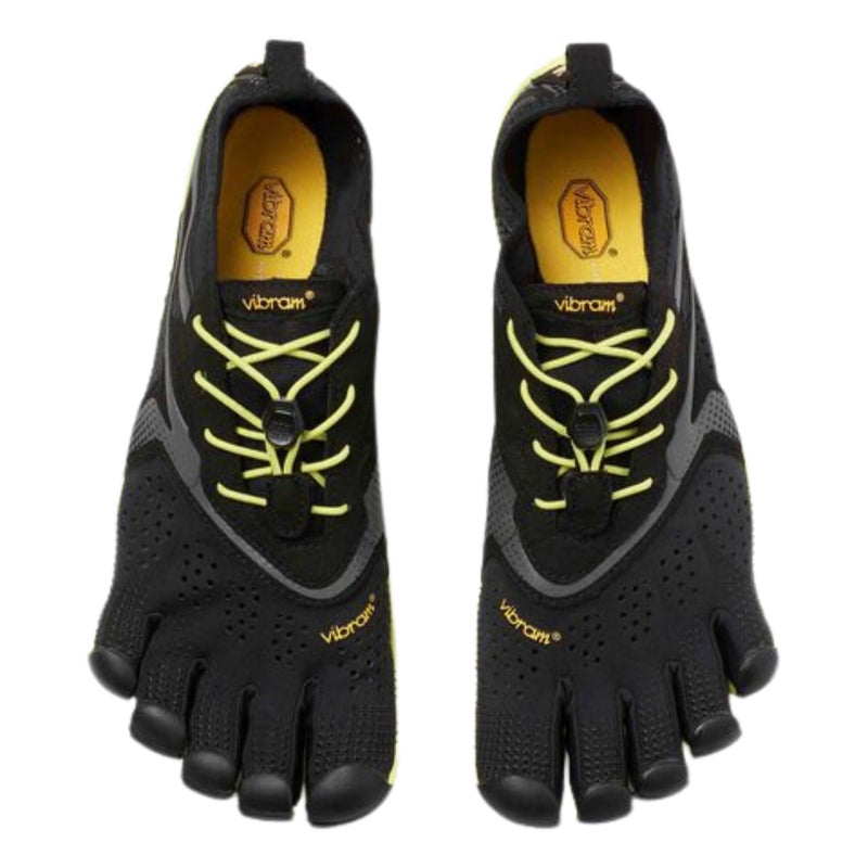 Vibram Men's FiveFingers V-Run Shoe, Black/Yellow, 39 EU / 7.5-8 US - Image 5