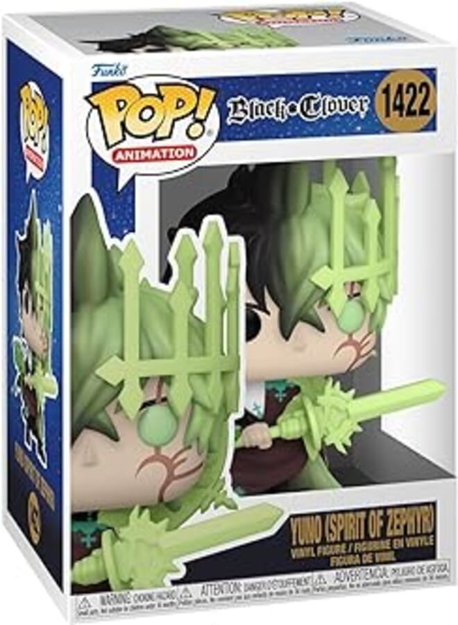Funko Pop! Animation: Black Clover - Yuno (Spirit of Zephy) 70571 - Collectable Vinyl Figure - Gift Idea - Official Merchandise - Toys for Kids & Adults - Model Figure for Collectors and Display