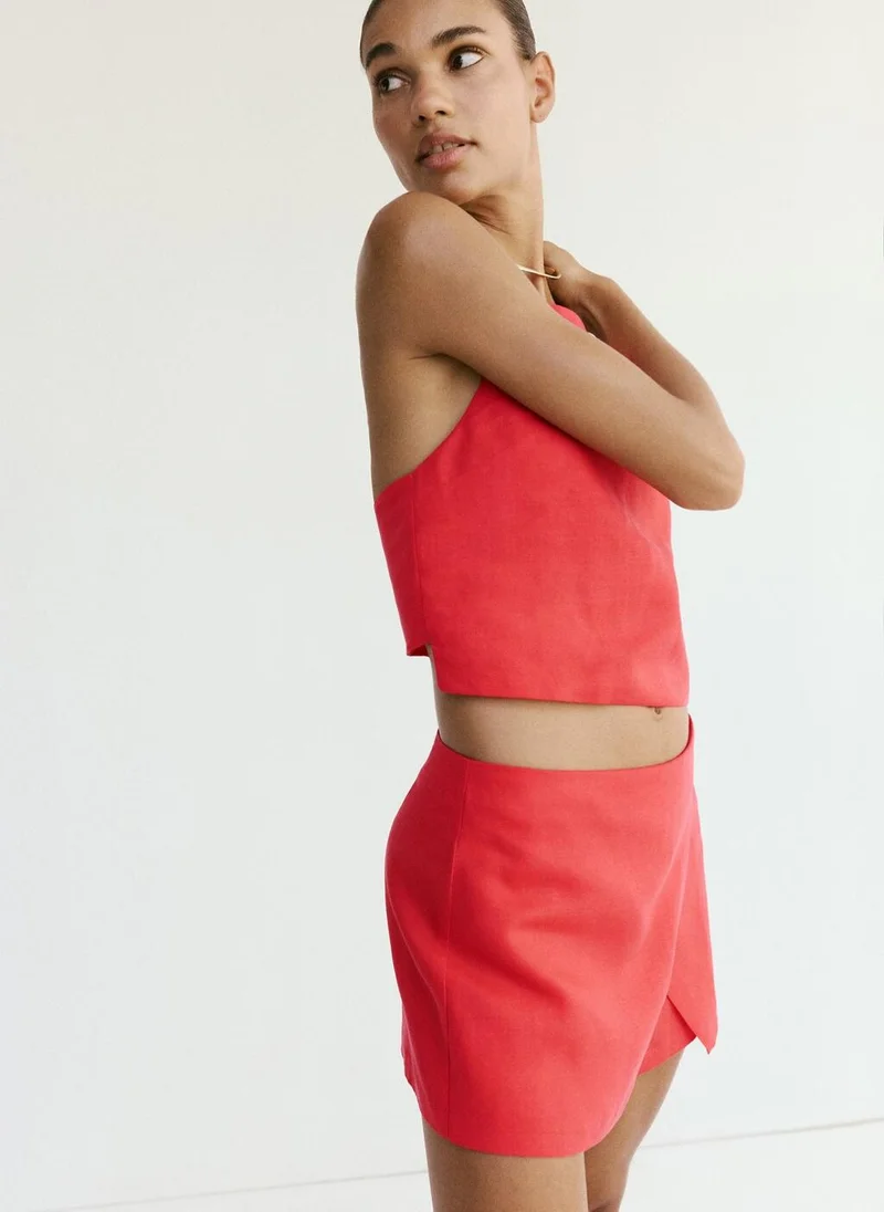 مانجو Linen Crop Top