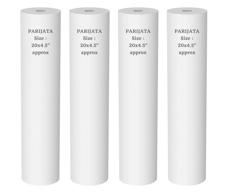 PARIJATA Big Blue Sediment Water Filter 20Inch Whole House Heavy Duty DualGradient Density Spun Polypropylene Replacement Filter Cartridge 20 x 45 5 Micron 4 pcs - Image 1