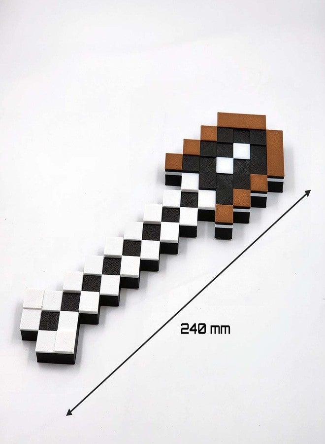 CUBIX3D Pixel Shovel Toy Prop | 3D Printed Gaming Inspired Collectible | Pixelated Desk Decor, Kids Roleplay Accessory & Unique Gift - Image 3