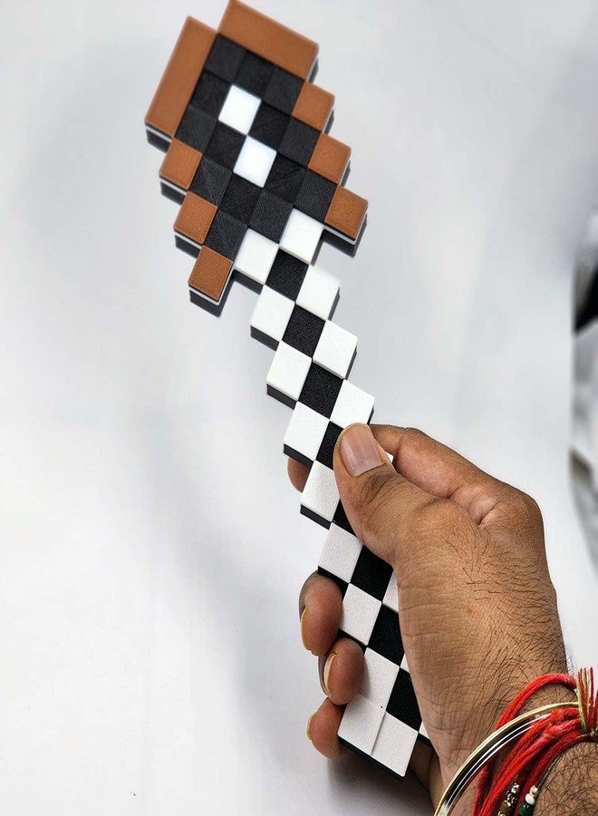 CUBIX3D Pixel Shovel Toy Prop | 3D Printed Gaming Inspired Collectible | Pixelated Desk Decor, Kids Roleplay Accessory & Unique Gift - Image 1
