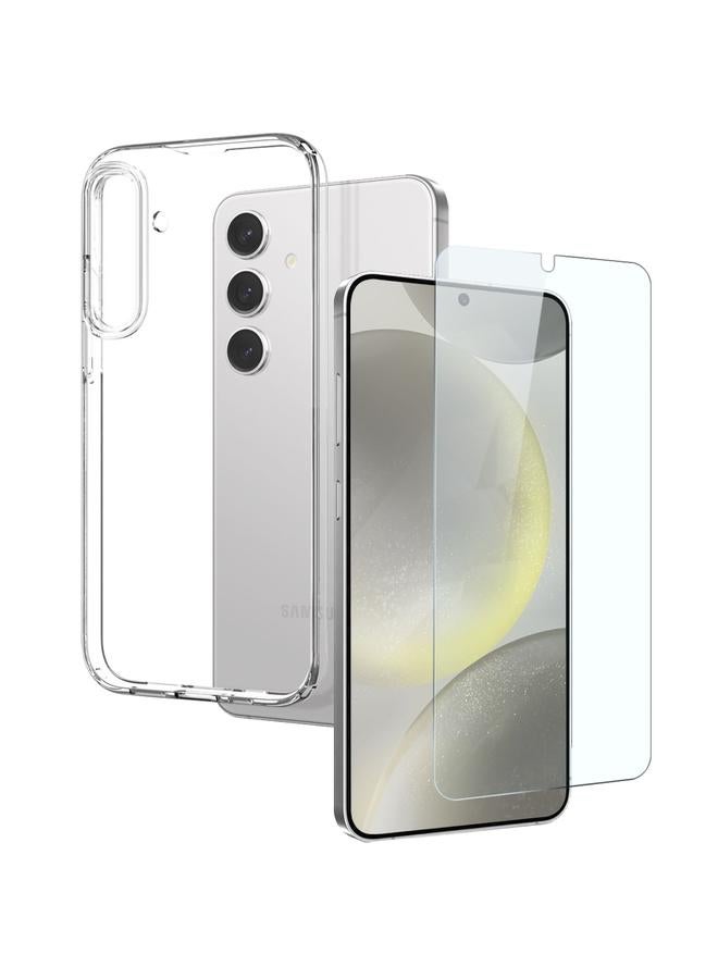 NORTHJO Case For Samsung Galaxy S24+ 5G TPU Case with Screen Film, Support Fingerprint Unlock - Image 1