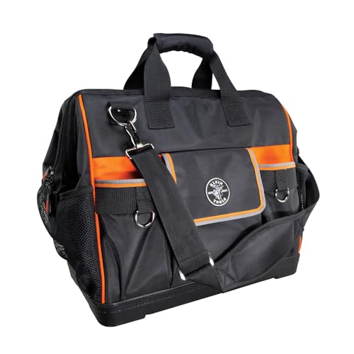 Klein Tools 55469 Tradesman Pro WideOpen Tool Bag Made of 1680 Ballistic Weave with Molded Bottom and Detachable Shoulder Strap - Image 1