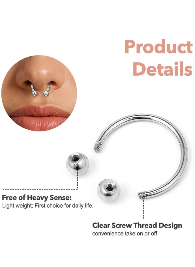 15 Pcs Stainless Steel Body Piercing Jewelry Set Versatile Rings  Studs for Nose Lip Ear Belly Button  More Hypoallergenic  Stylish Piercing Kit for Women Men  for Daily Wear Parties Street Style Looks Gift Giving - Image 3