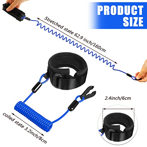 Frienda 2 Pieces Stop Kill Safety Lanyard Boat Engine Emergency Stop Switch Outboard Engine Switch Chlanyard Cord Replacement Emergency Cut Off Cord SafetyBlue - Image 3
