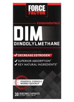 Force Factor Fundamentals DIM Diindolylmethane 30 Vegetable Capsules 