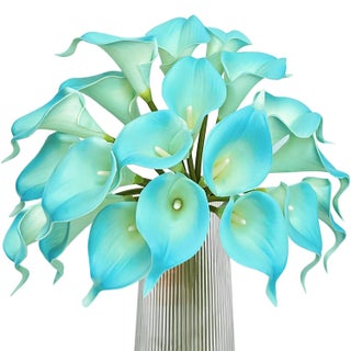Letjolt Peacock Blue Calla Lily 20Pcs Artificial Flowers Bouquet for Wedding Bride Shower Blessing Gift Home Decoration Faux Calla Lilies Flower  20 Pieces - pzsku/Z9F8171D69FBB58AB721BZ/45/1749717985/d60aa7ae-64b7-4b30-b1fb-83511d50c3ad