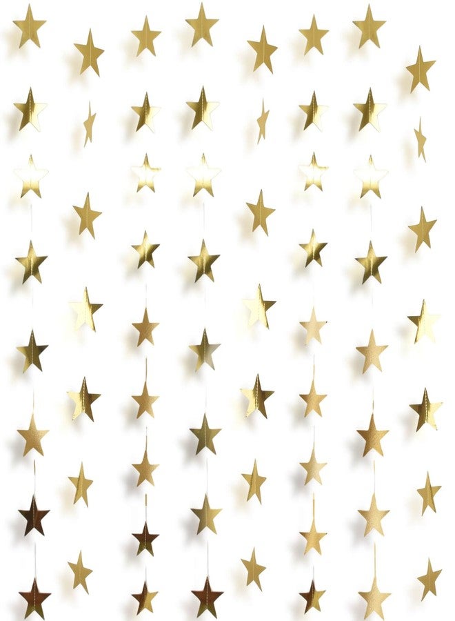 Rypyp 105Feet Gold Star Garland Party Banner for Graduation Decorations 2026 Birthday Hanging- Golden Double Side Twinkle Paper Stars Streamers Backdrop for Classroom Wall Ceiling Decor, 8Pack - Image 1