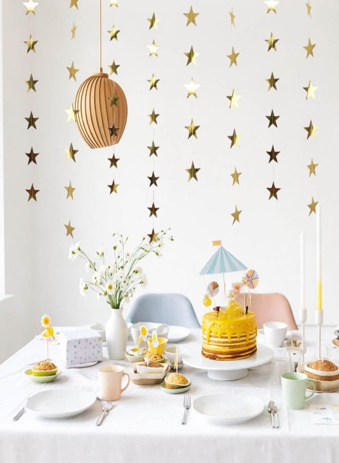 Rypyp 105Feet Gold Star Garland Party Banner for Graduation Decorations 2026 Birthday Hanging- Golden Double Side Twinkle Paper Stars Streamers Backdrop for Classroom Wall Ceiling Decor, 8Pack - Image 2
