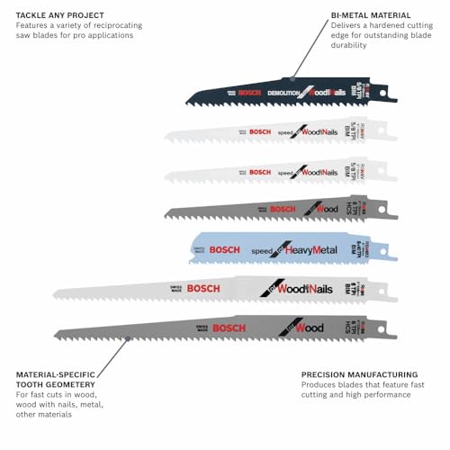Bosch RAP7PK 7-Piece Reciprocating Saw Blade Set - Image 2