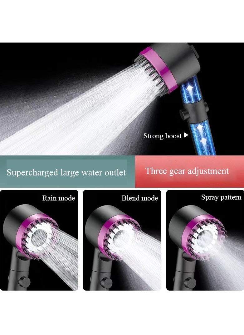 MACAIIROOS Multifunctional Massage Shower - High Pressure 3-Mode Handheld Shower Head, Massage Multifunctional One-Button Adjustment High Pressure Massage Shower Head  - Image 3