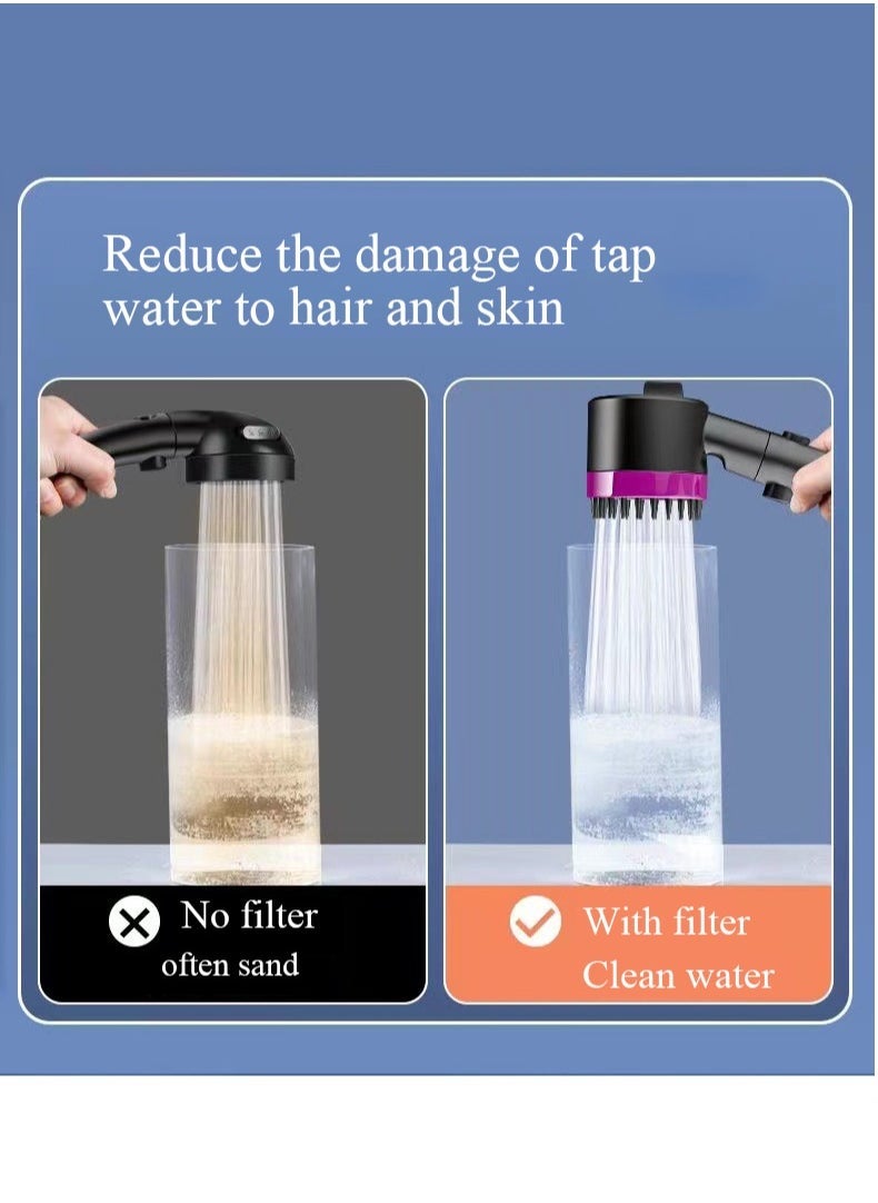MACAIIROOS Multifunctional Massage Shower - High Pressure 3-Mode Handheld Shower Head, Massage Multifunctional One-Button Adjustment High Pressure Massage Shower Head  - Image 4