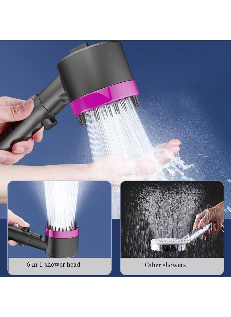 MACAIIROOS Multifunctional Massage Shower - High Pressure 3-Mode Handheld Shower Head, Massage Multifunctional One-Button Adjustment High Pressure Massage Shower Head  - Image 2