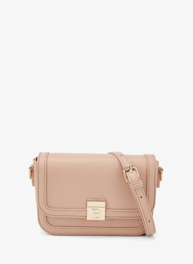 Solid Crossbody Bag With Detachable Strap