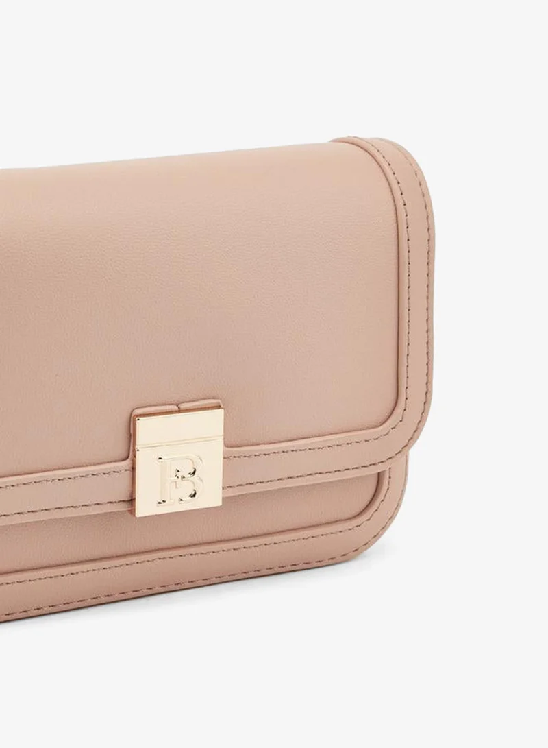 Flora Bella By Shoexpress BLUSH Solid Crossbody Bag With Detachable Strap for Women | Best Price UAE