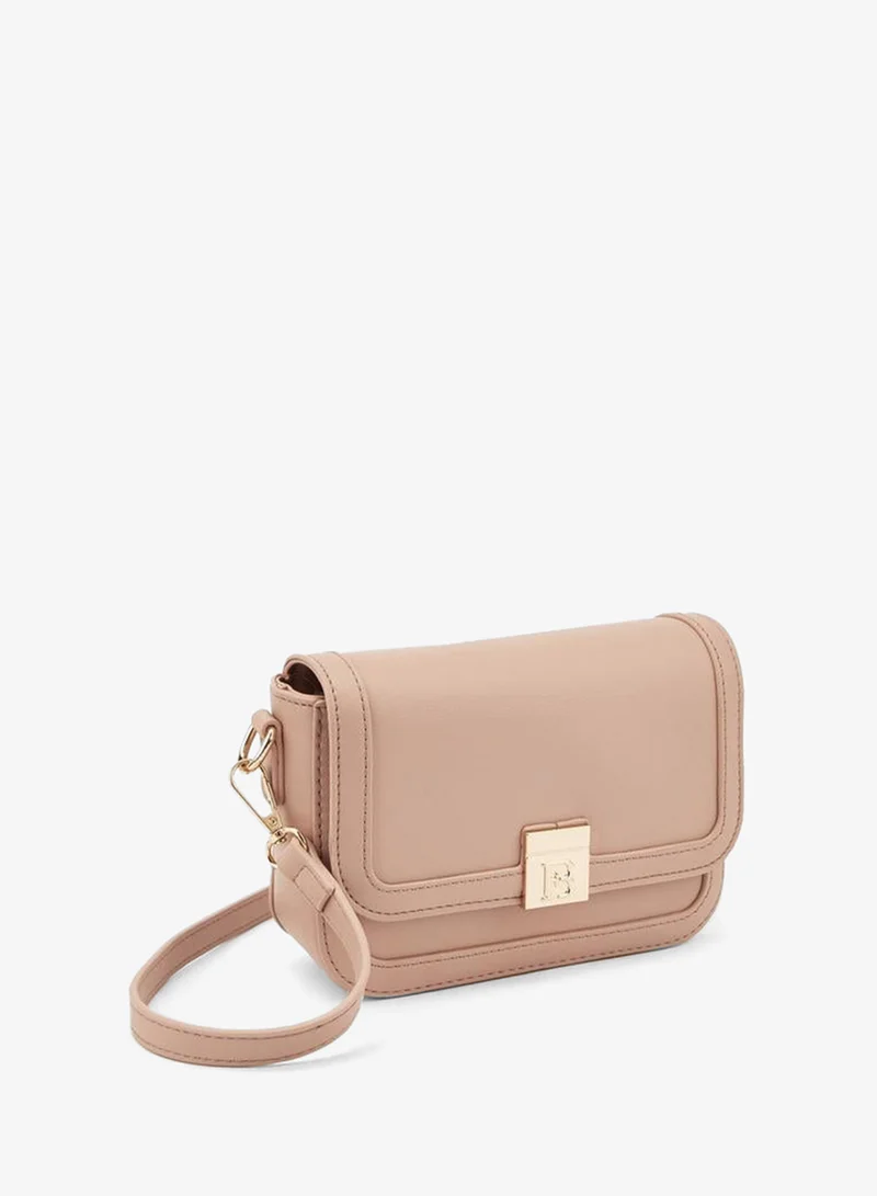 Flora Bella By Shoexpress BLUSH Solid Crossbody Bag With Detachable Strap for Women | Best Price UAE