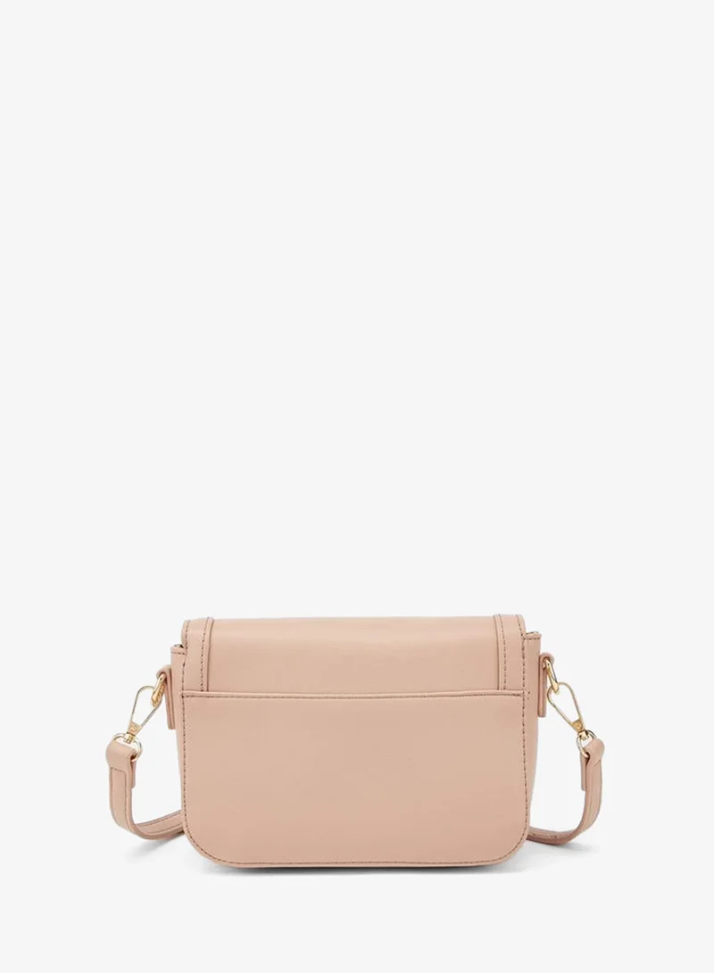 Flora Bella By Shoexpress BLUSH Solid Crossbody Bag With Detachable Strap for Women | Best Price UAE