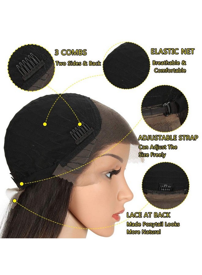 Joedir Oedir 28" Long Straight 13X4 Lace Frontal Wigs For Black Women Free Part Lace Front Wigs With Baby Hair Natural Hairline Black Root Easy360 Synthetic Hair Wig Heat Resistant Fiber (Jet Black) - Image 5