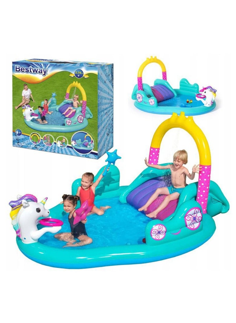 Bestway Bestway Magical Unicorn Carriage Play Center 2.74M X 1.98M X 1.37M 26-53097  - Image 1