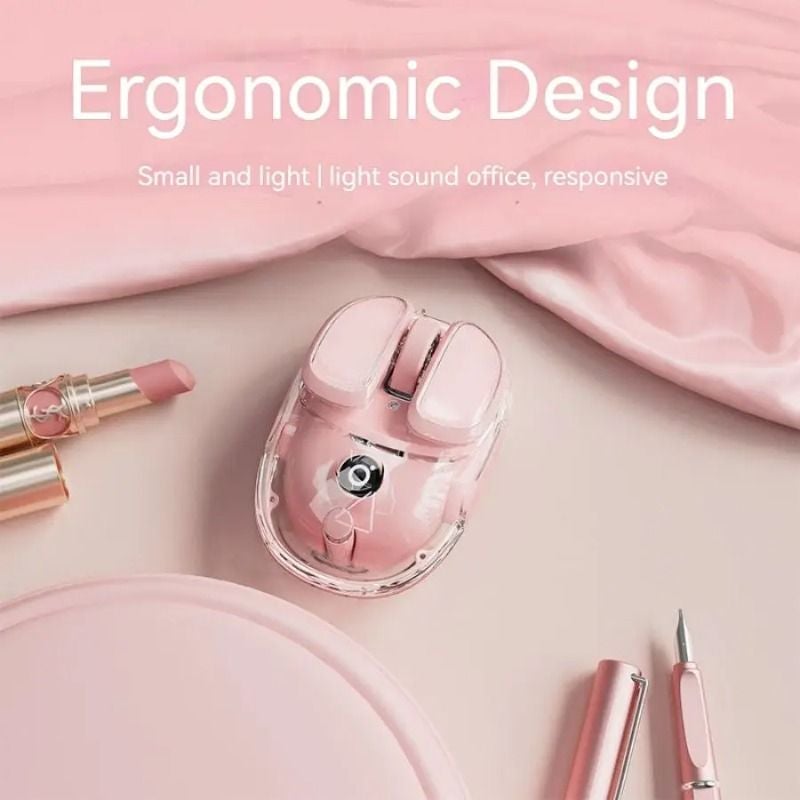 Eweadn Q9 Wireless Transparent Bluetooth Mouse, Dual-Mode Design, Silent Operation, White - Image 2