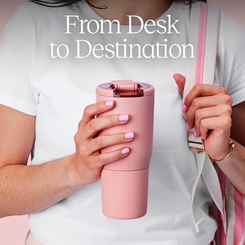 BrÃ¼Mate BrüMate Nav 35oz 100% Leak Proof Insulated Travel Tumbler with Magnetic BevLock™ Lid - Double Wall Cup-Holder Friendly Stainless Steel Mug (Lavender) - Image 5