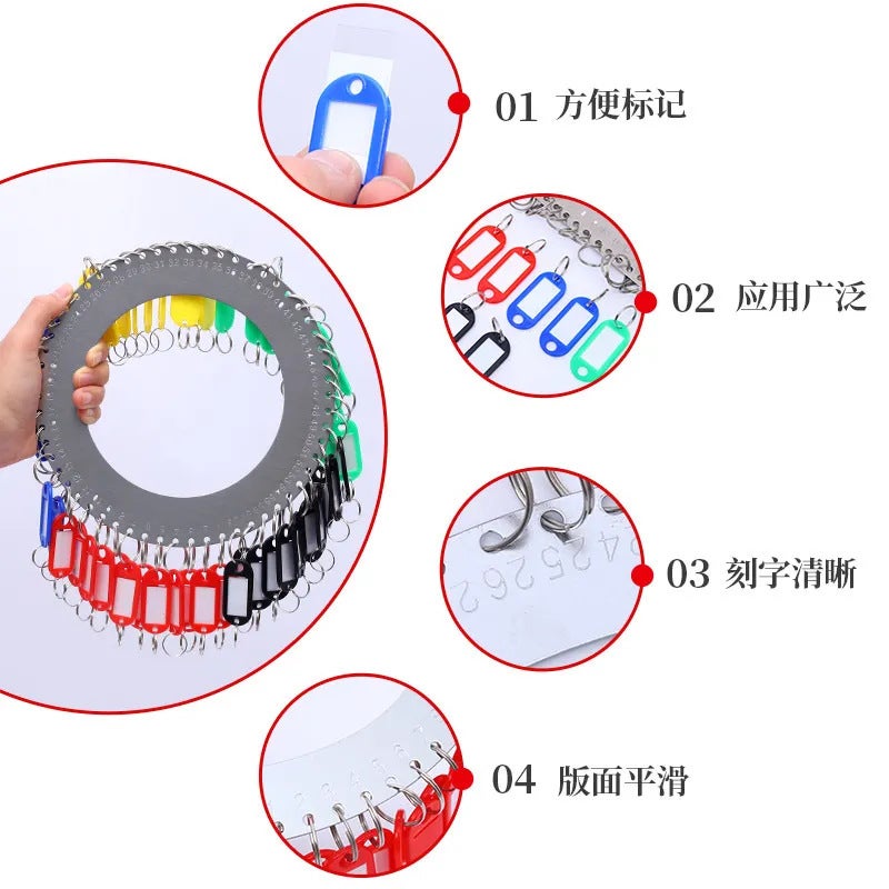 Key Plate Thickened Disc With Marker Key Plate Key Storage Management Key Ring Hand Guard Key Plate - Image 3