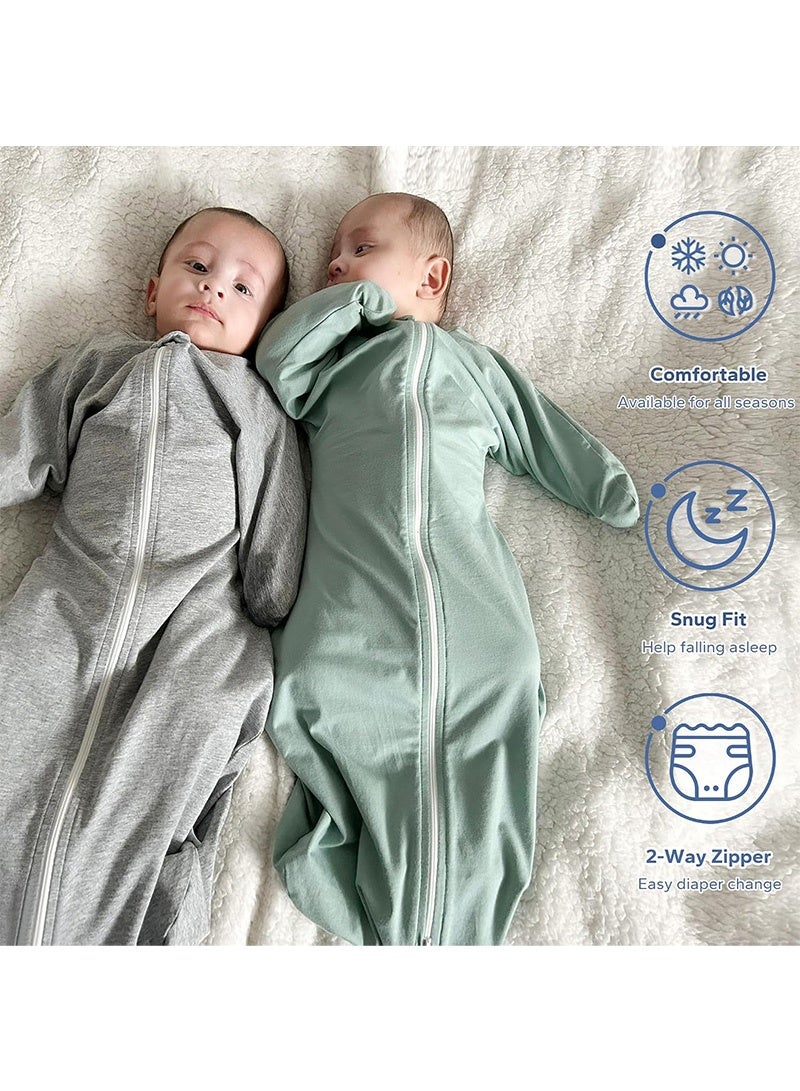 Aikanbo Baby Swaddle Blanket Newborn Swaddling Sleep Sack Infant Wearable Blanket with 2-Way Zipper for 0-3Months - Image 5