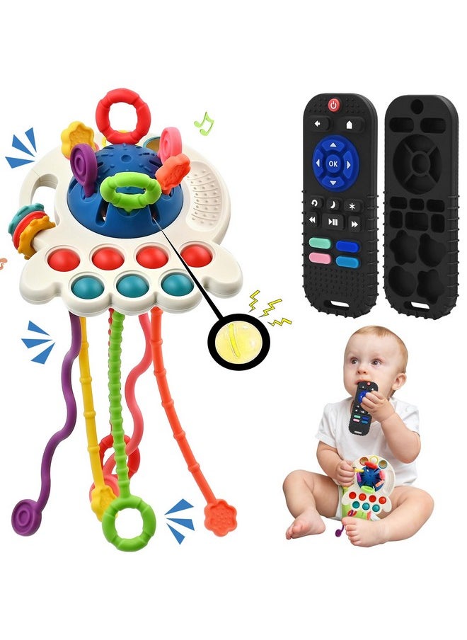 AiTuiTui - Sensory Montessori Baby Teething Toys, Silicone Remote Control Teether Toddler Travel Toys For 3 6 9 18 Months, Educational Learning Toys For Infant Newborn Boy Girl Birthday Gifts - Image 1