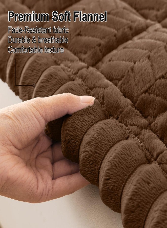 smiry أغطية أريكة سميري مانعة للانزلاق للكلاب، أغطية أريكة ناعمة للحيوانات الأليفة مناسبة لأرائك ذات وسادتين أو ثلاث وسائد، أغطية أريكة ناعمة قابلة للغسل لحماية وسائد الأثاث (بني، 27.6 بوصة × 59 بوصة). - Image 4