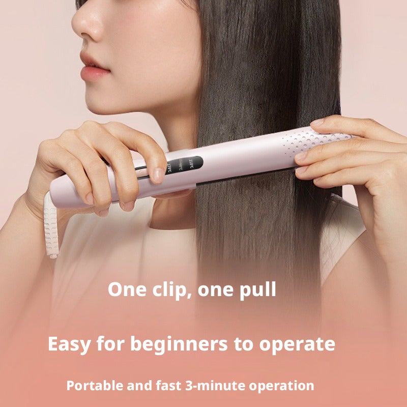 2-in-1 Hair Straightening and Curling Iron - Mini Portable, 4 Temperature Settings, Ceramic, for Wet and Dry Hair - Image 2