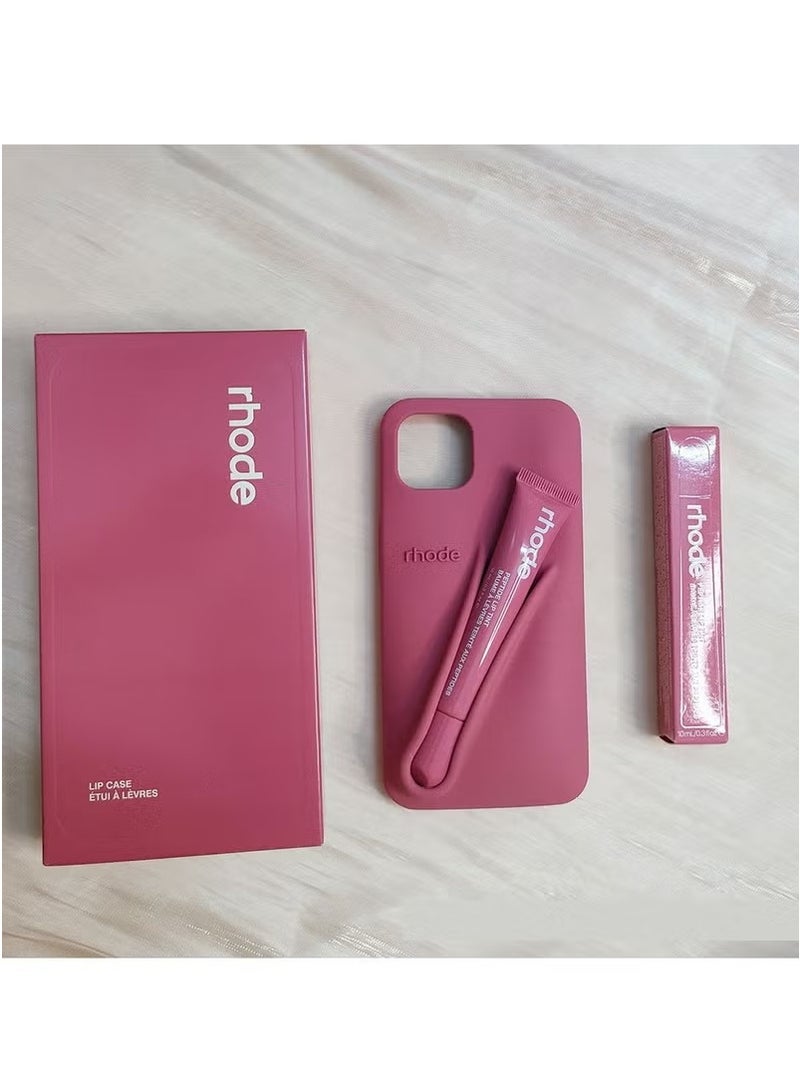 rhode Silicone Lip Holder for Cell Phone,Lip Gloss Adhesive Sleeve for Phone,Lip Holder Stick-on Phone Case,Back Stick On Holder for iPhone 16 Pro Max (SALTY TAN) - Image 2