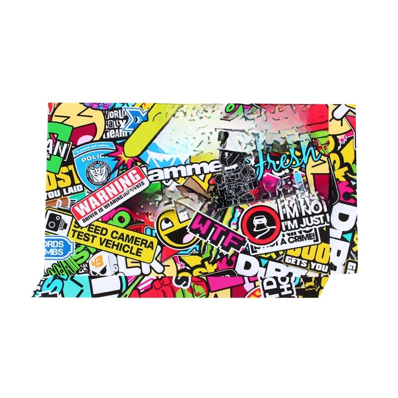 Graffiti Pattern Vinyl Skin: Precut Adhesive Backed Vinyl - Scratch Dust Protection Console Decal for PS4 Console & Controller - Image 1