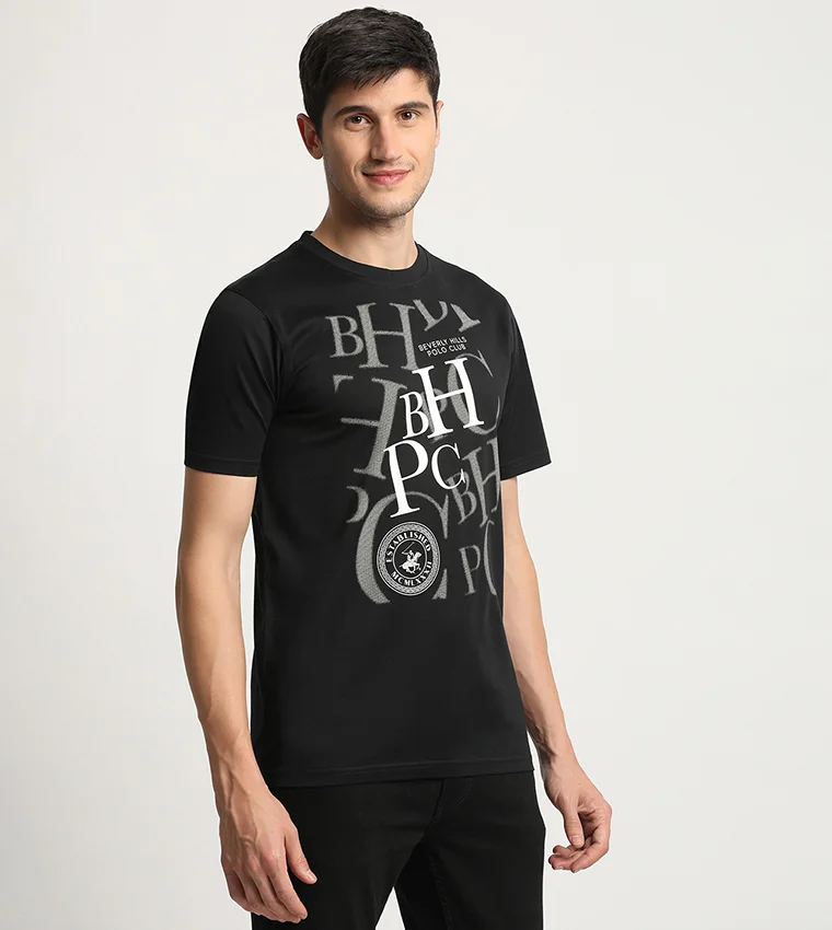 بيفرلي هيلز بولو كلوب تيشيرت بولو كلوب بيفرلي هيلز مطبوع بأكمام قصيرة كاجوال