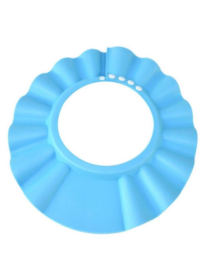 KOMIDK Baby Shower Cap Soft Adjustable Baby Bath Head Cap Visor For Washing Hair Shower Bathing Protection Bath Cap For Toddler Baby Kids Children (Blue)  - Image 3