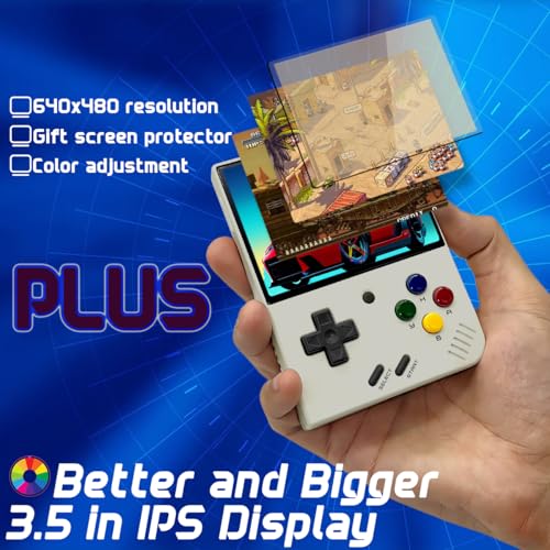 FINGEREVO Miyoo Mini Plus Handheld Game Console 35inch 640480 IPS Screen 3000mAh Miyoomini with Portable Case White - Image 5
