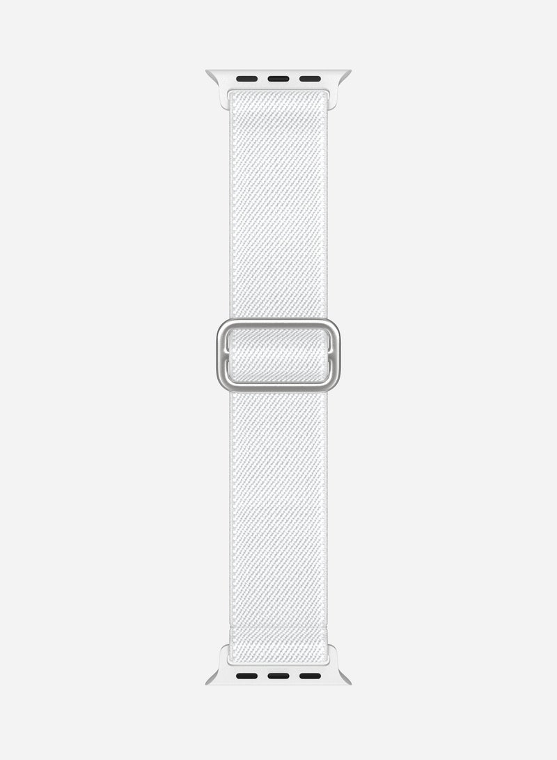 Bolivia's Apple Watch  Band 49mm/45mm/44mm/42mm Nylon Woven Sport Strap Compatible with iWatch Series 8/Ultra/7/SE/6/5/4/3/2/1 White