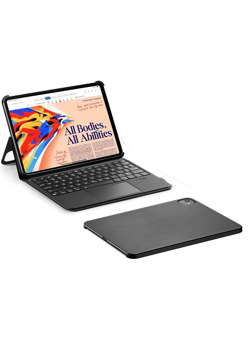 ELTRAZONE Touch Keyboard Case with Trackpad for iPad Pro 11 2024/2025 Magnetic Protective Cover with Backlit Keyboard, Multi-Touch Trackpad, Rechargeable Wireless Keyboard Case Black - Image 5