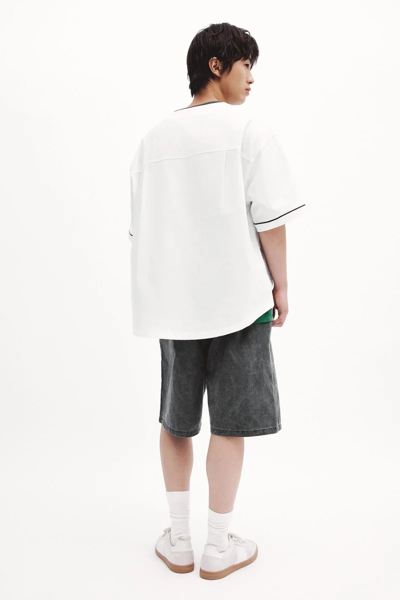 H&M  Loose Fit Belted cotton utility shorts for Men | Best Price UAE