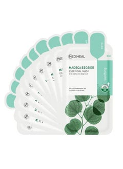 MEDIHEAL Best Korean Sheet Mask  Madecassoside Essential Face Mask 10 Sheets For Sensitive Blemish Prone All Skin Types Hydrating Moisturizing Calming Soothing  - Image 1