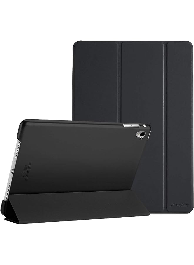 Procases iPad Pro 9.7 Case 2016 (Old Model), Ultra Slim Lightweight Stand Smart Case Shell with Translucent Frosted Back Cover for Apple iPad Pro 9.7 Inch (A1673 A1674 A1675) -Black - Image 1