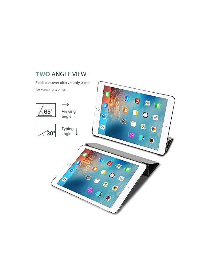 Procases iPad Pro 9.7 Case 2016 (Old Model), Ultra Slim Lightweight Stand Smart Case Shell with Translucent Frosted Back Cover for Apple iPad Pro 9.7 Inch (A1673 A1674 A1675) -Black - Image 5