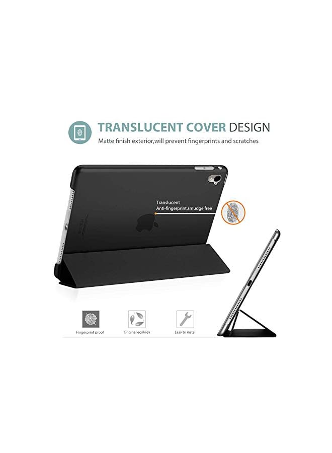 Procases iPad Pro 9.7 Case 2016 (Old Model), Ultra Slim Lightweight Stand Smart Case Shell with Translucent Frosted Back Cover for Apple iPad Pro 9.7 Inch (A1673 A1674 A1675) -Black - Image 3