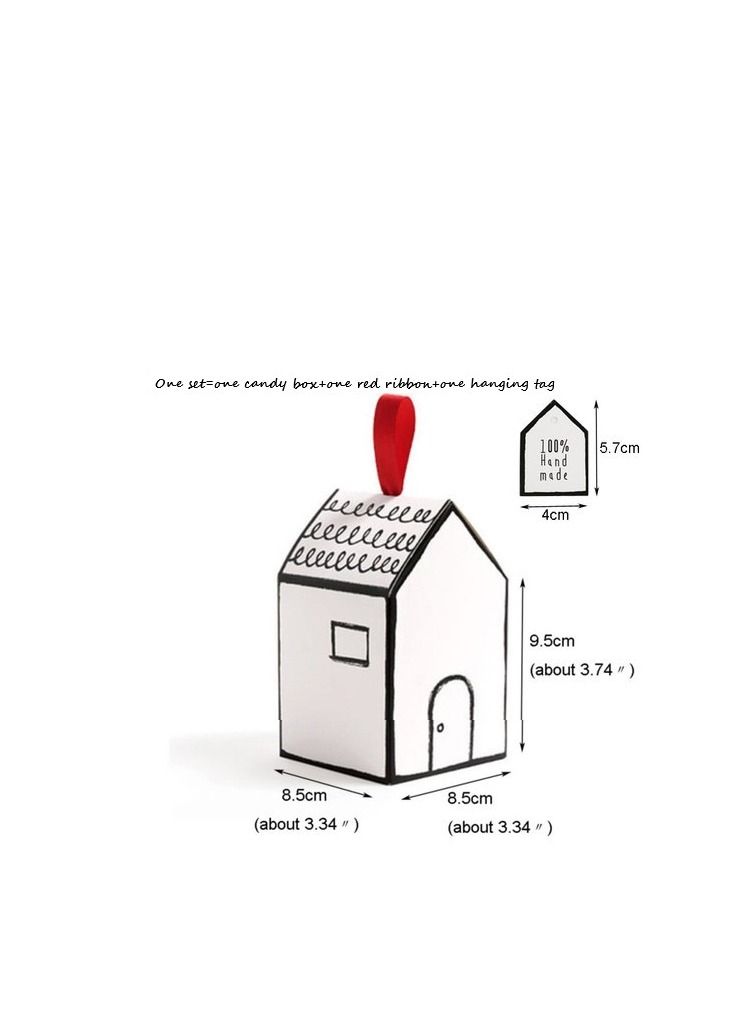 عبوة من 10 علب حلوى كوكي 8.5 * 8.5 * 9.5 سم علب بسكويت كبيرة الحجم صناديق هدايا ورقية مناسبة لحفلات الزفاف وصندوق هدايا حفلات العودة إلى المدرسة (صناعة يدوية 100٪) - Image 2