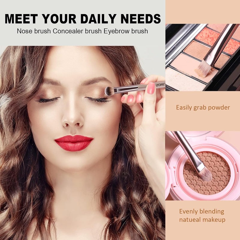 Raffaello ZOREYA Makeup Brushes, 15 Pcs Professional Premium Synthetic Brush Set, Foundation Powder Concealers Eye shadows Blush Makeup Brush Set (Champagne Gold) - Image 4