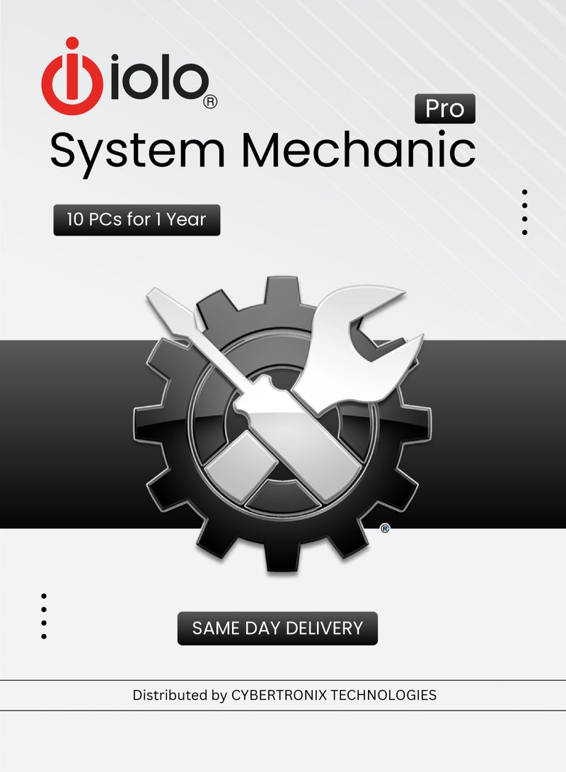 Iolo System Mechanic Pro | 10 Devices for 1 Year | Digital License | SAME DAY DELIVERY