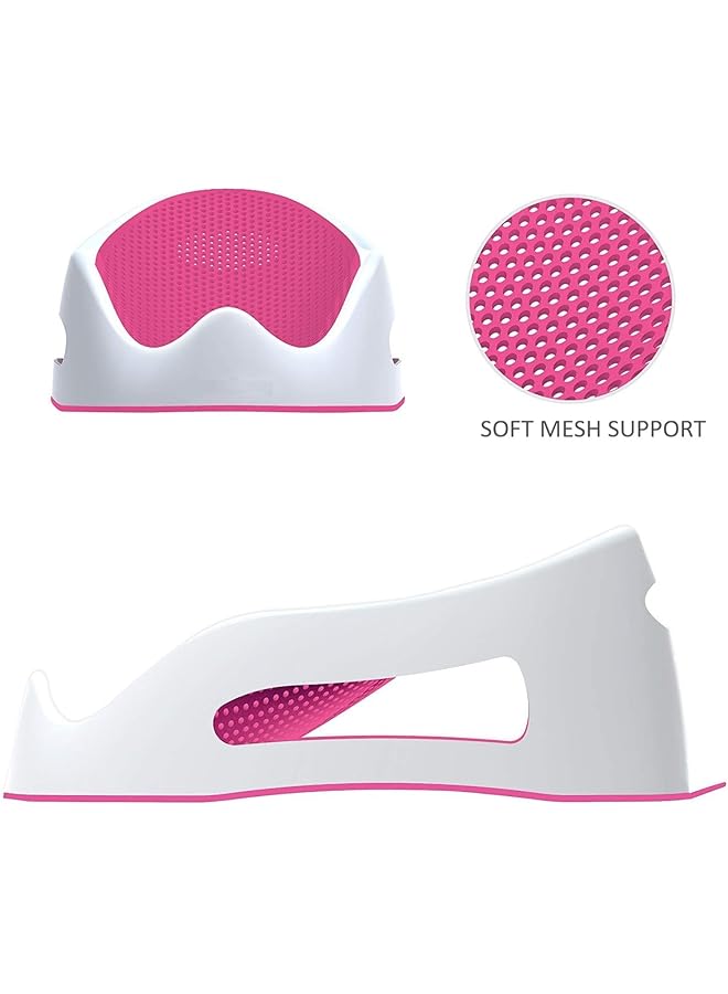 SPARVA Truecare Baby Bath Support Pink Soft Mesh Ergonomic Hygienic Easy To Store For Infants Up To 6 Months (9 Kgs Max) - Image 2